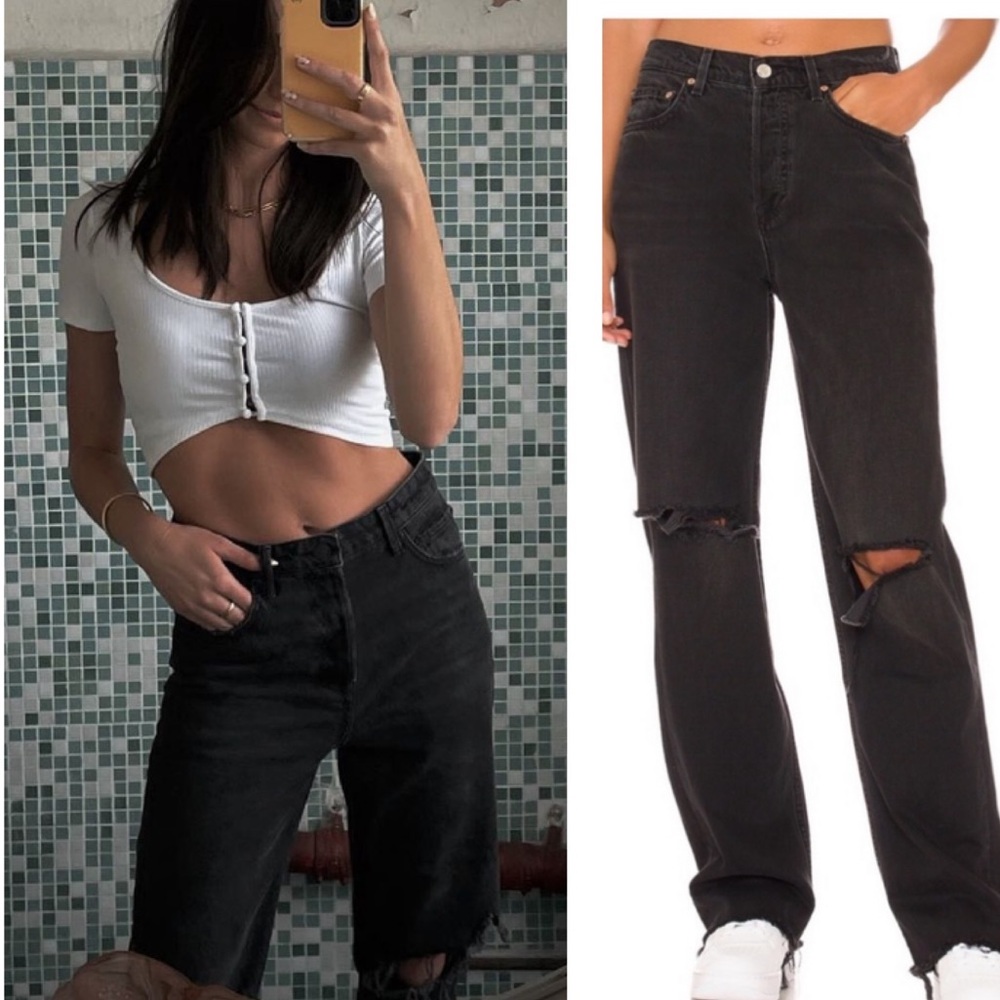 GRLFRND Bella Low Rise Boyfriend in Route 66 size 25
